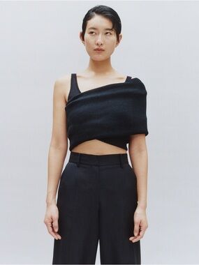 Attersee The Evening Wrap in Black One Size NWT $550